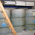 Wasserleitungsrohrbruch durch Frosteinwirkung, Oelschaden durch aufschwimmende Heizoelbehaelter im Keller